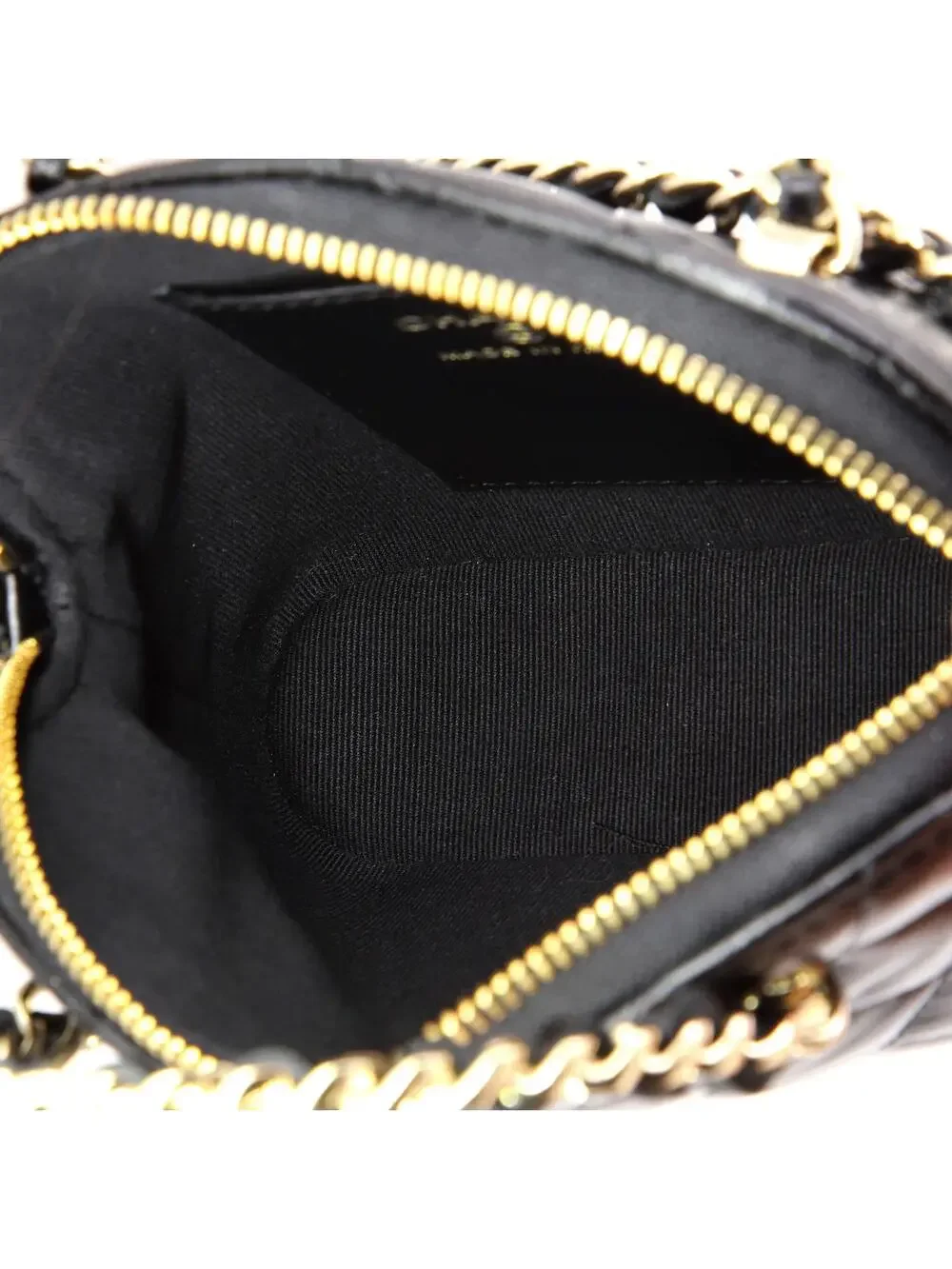 Chanel Cc Dome Zip Clutch With Chain #243633C48B